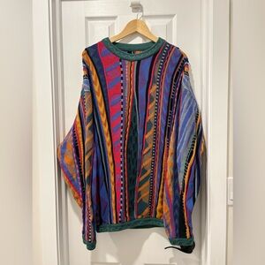 Vintage 3-D knit Coogi style crewneck sweater men’s XL cotton